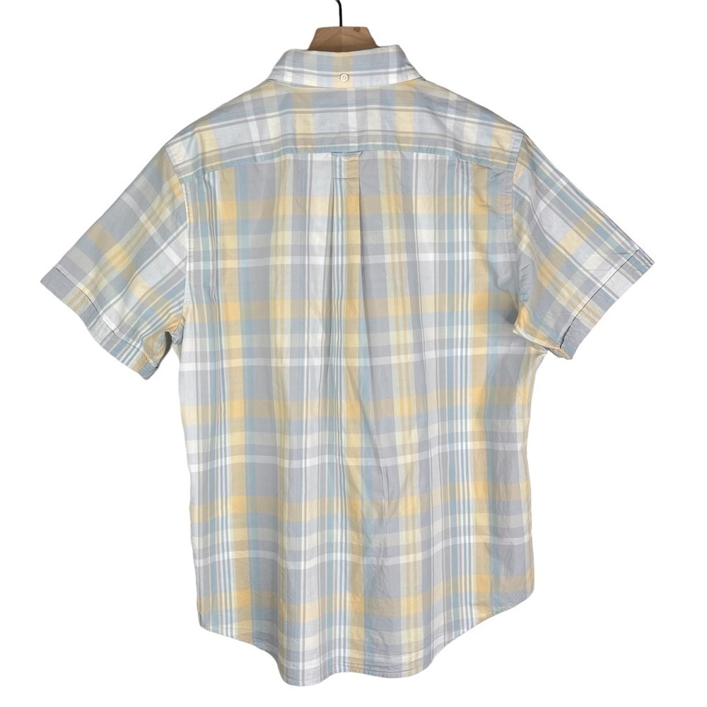 Jack Spade Shirt Mens Large Plaid Print Button Up Cotton Spring Short Sleeve - Picture 9 of 16